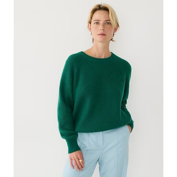 J.Crew Ribbed cashmere oversized crewneck sweater - Picture 2 of 10